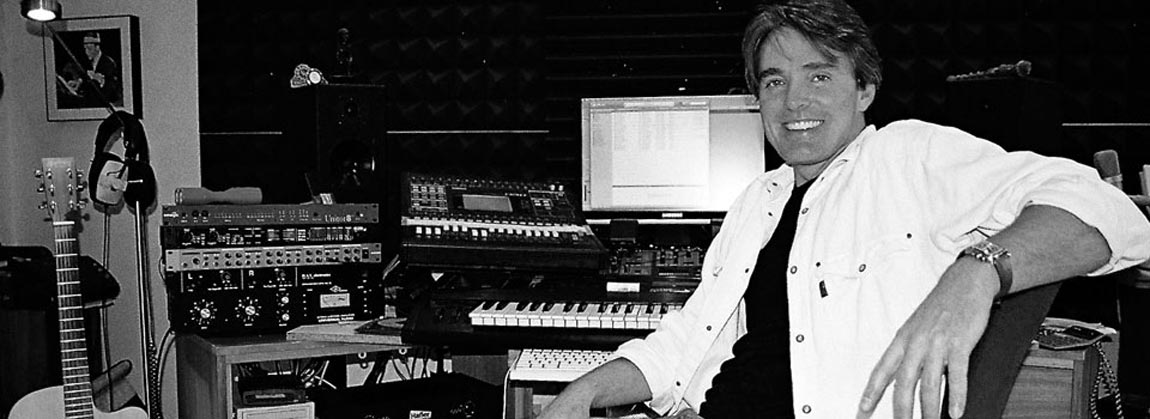 David Smart in his Music Production Studio